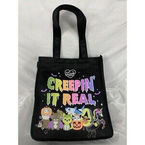 Justice Halloween Creepin It Real Reusable Cloth Shoulder Candy Bag Tote New